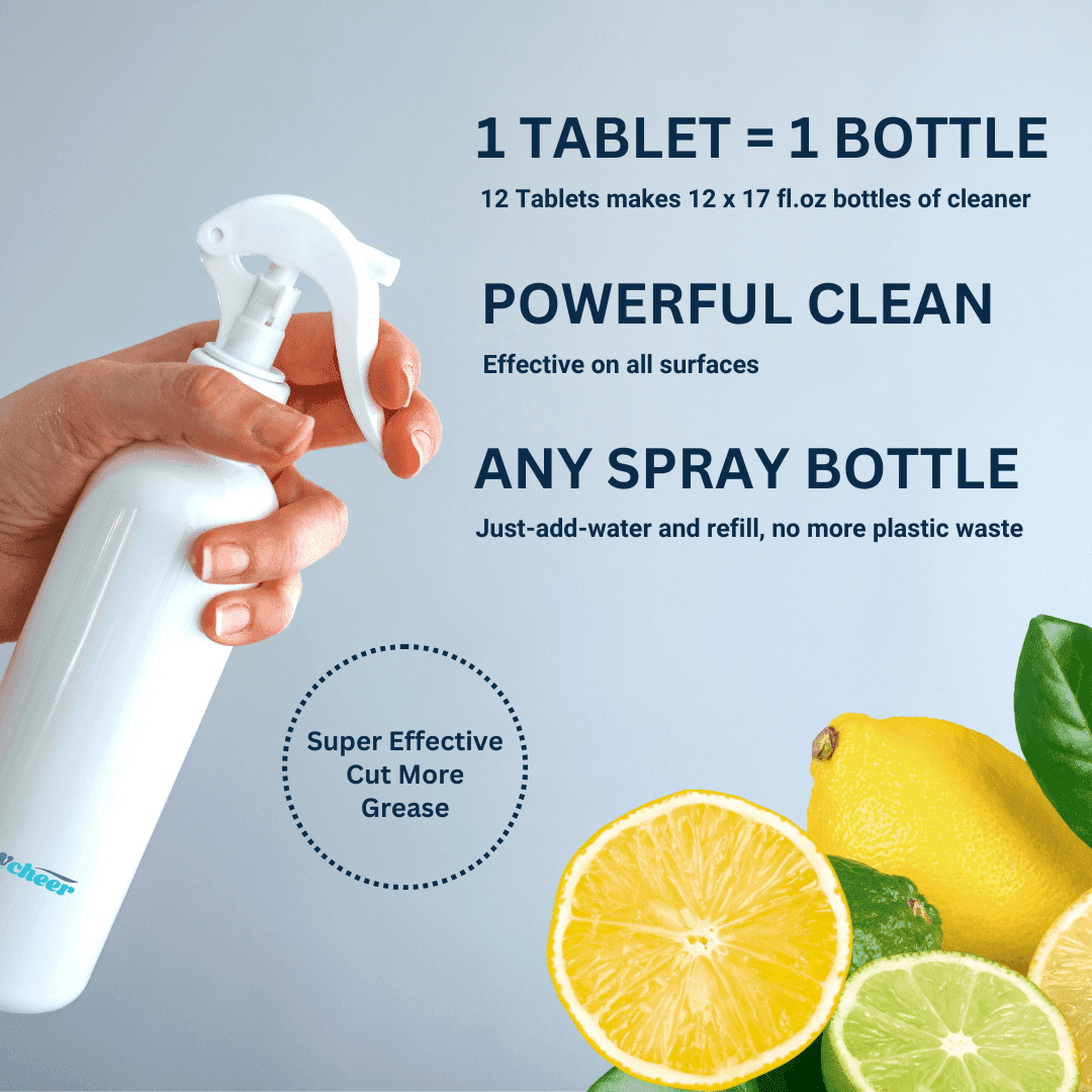 Multi-Surface Cleaner Tablets, Lemon, Flowcheer