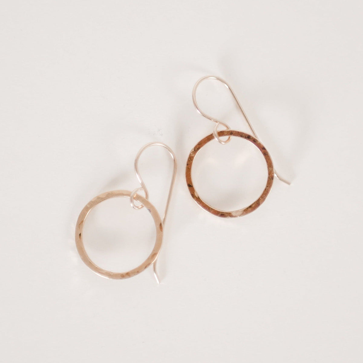 Hammered Circle Dangle Earrings, Krista Knickerbocker Designs