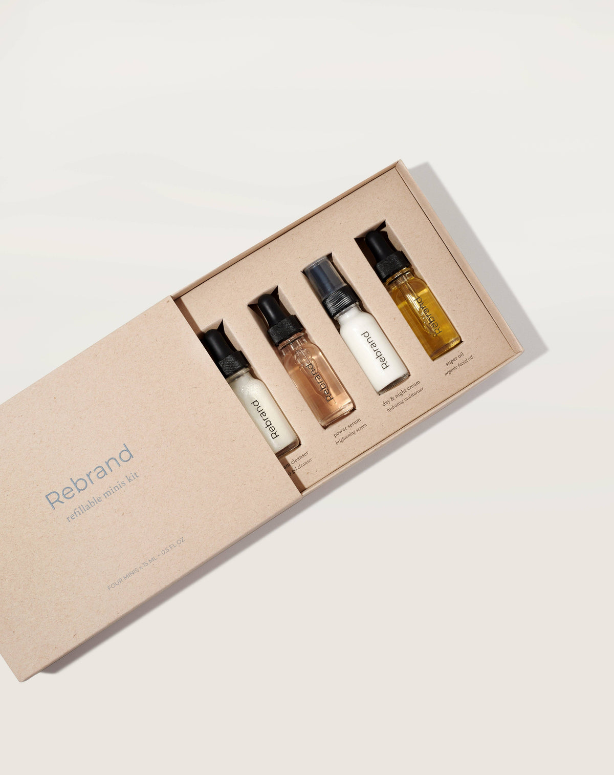 Refillable Minis Kit, Rebrand Skincare