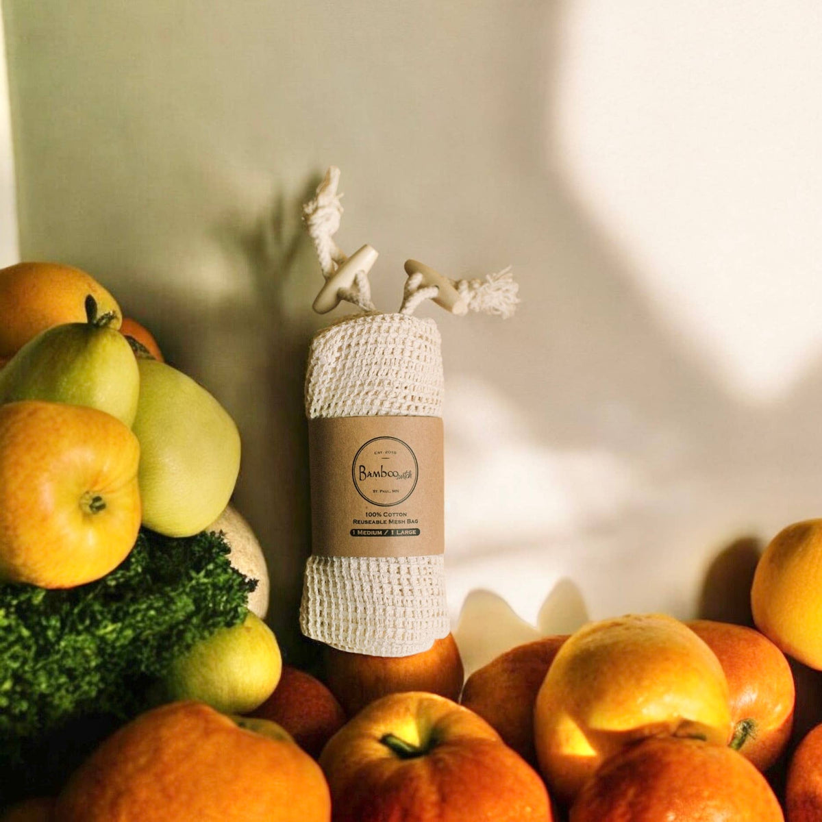 Organic cotton mesh produce bags