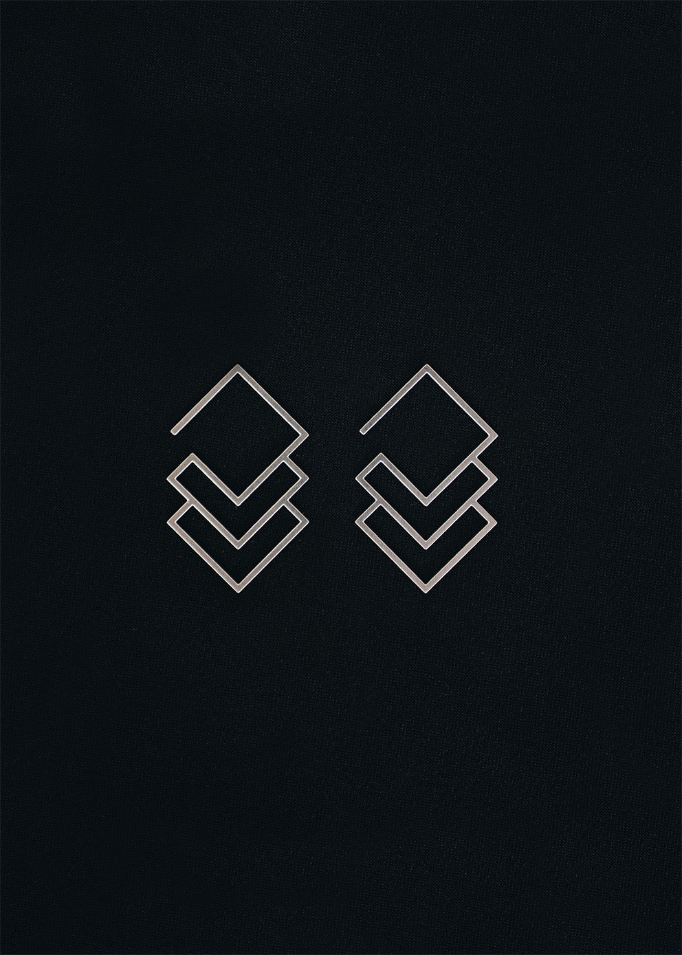 Angular Moment Maze Earrings, stainless steel