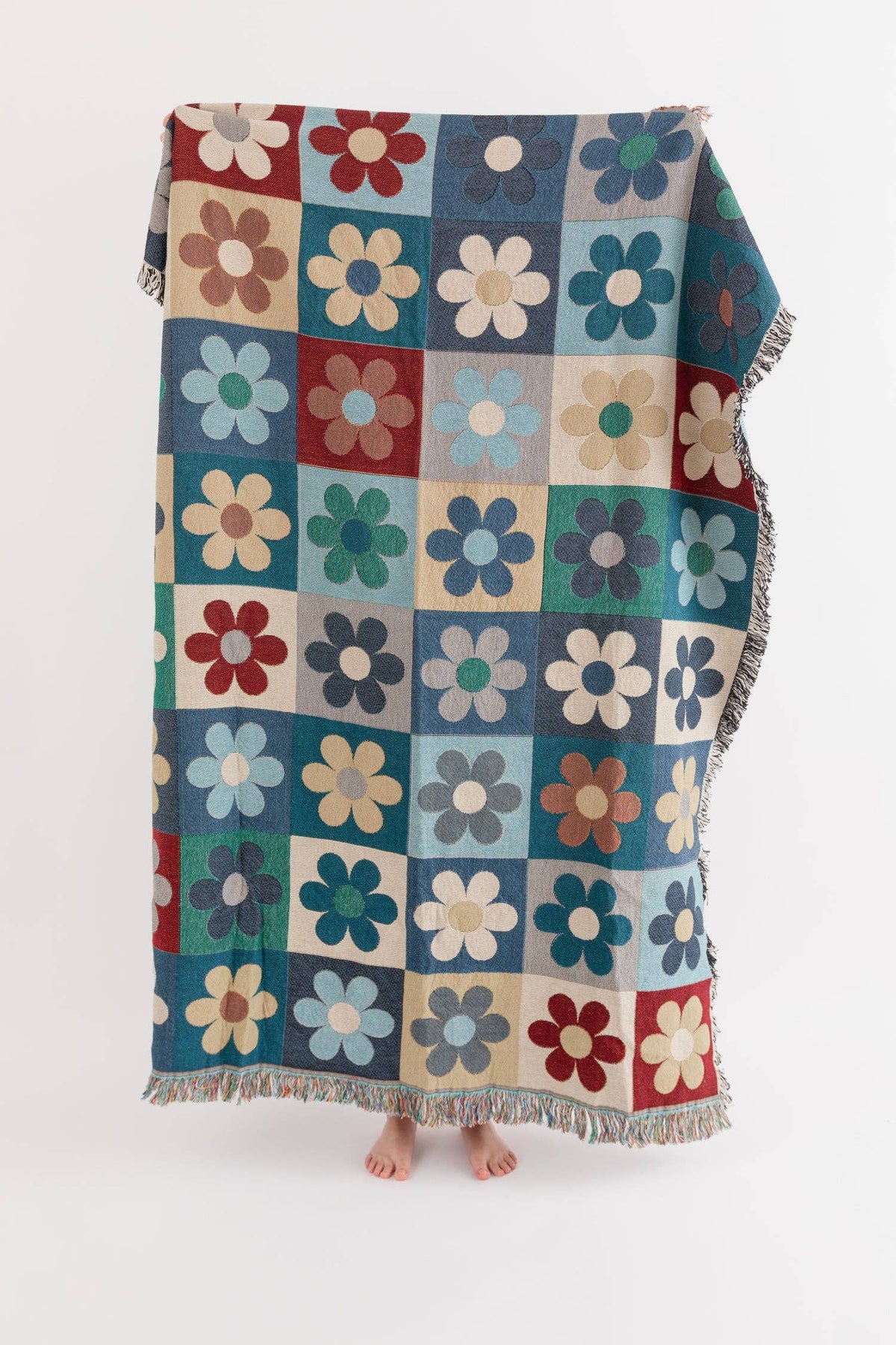 Throw Blanket, Floral Patchwork, Good Merchant Co