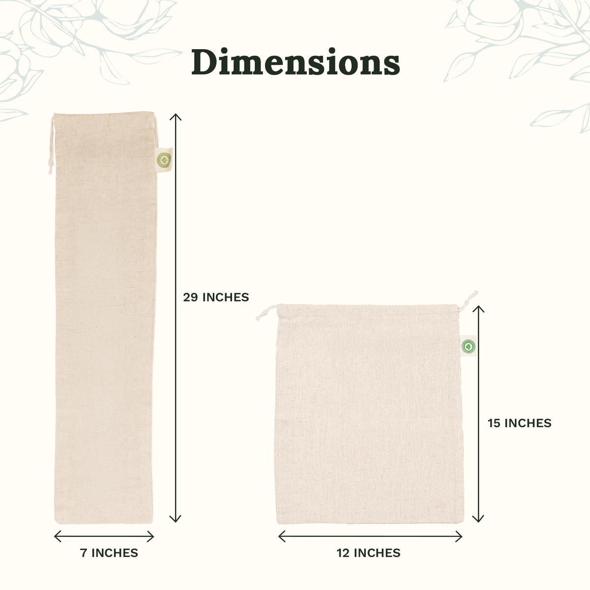 Linen Bread Bags for Sourdough, Baguettes, & Loaves: Loaf Bag (11" x 15")