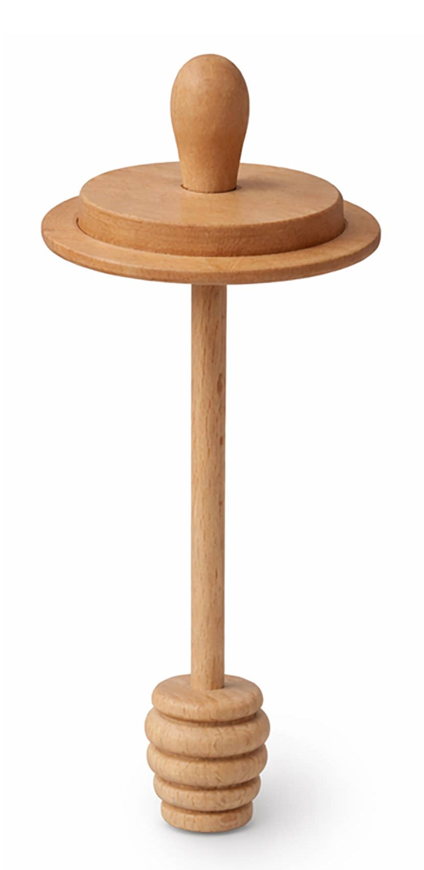 Jarware beech wood honey dipper lid for regular mouth mason jars