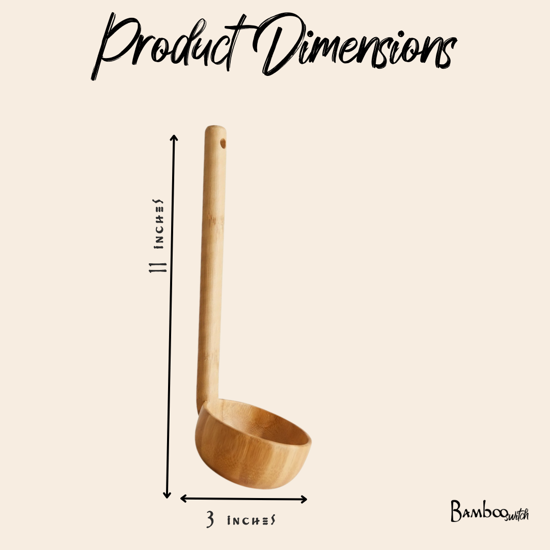 Bamboo soup ladle