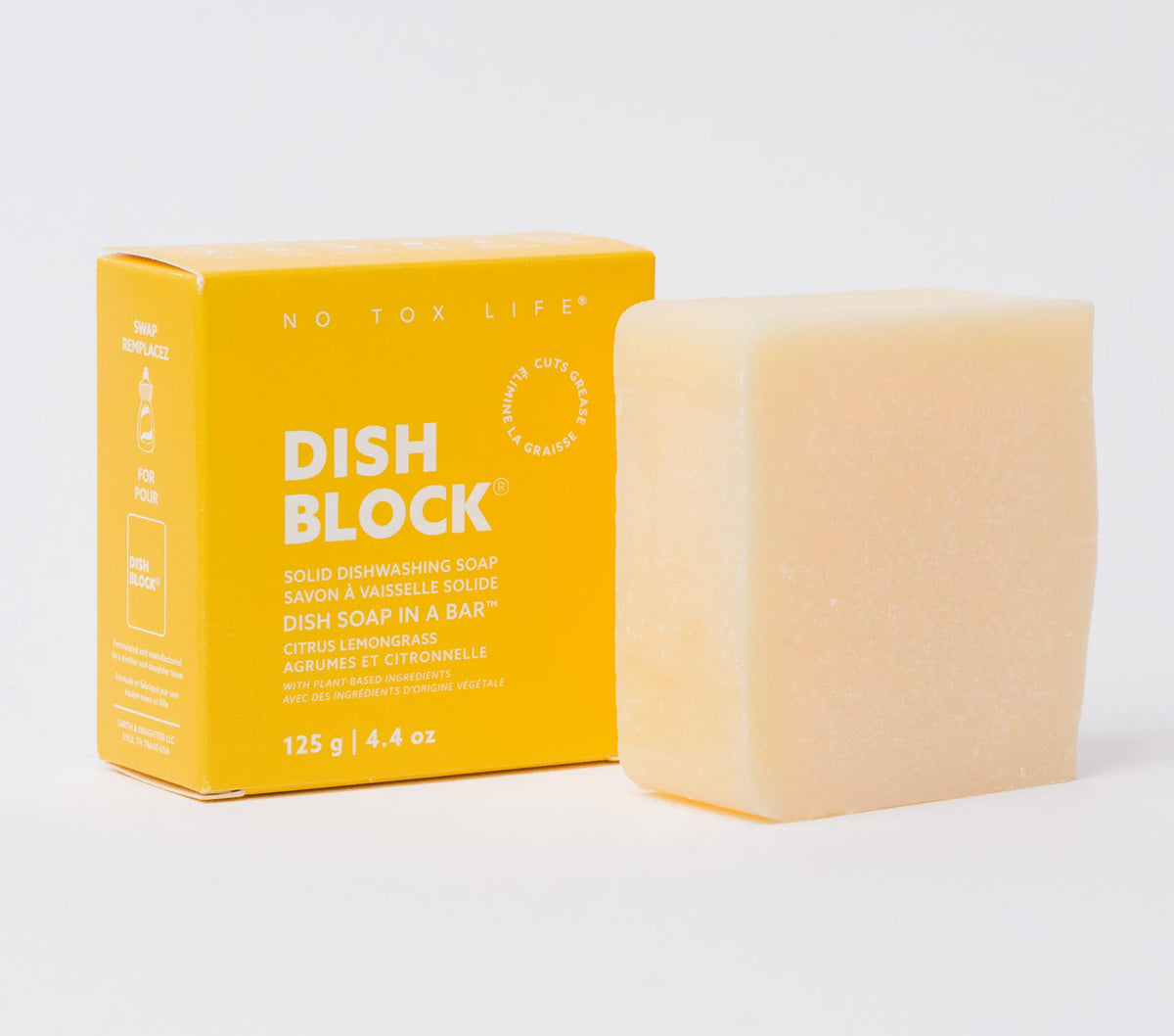 Dish Soap Bar, Citrus Lemongrass (Dish Block), No Tox Life