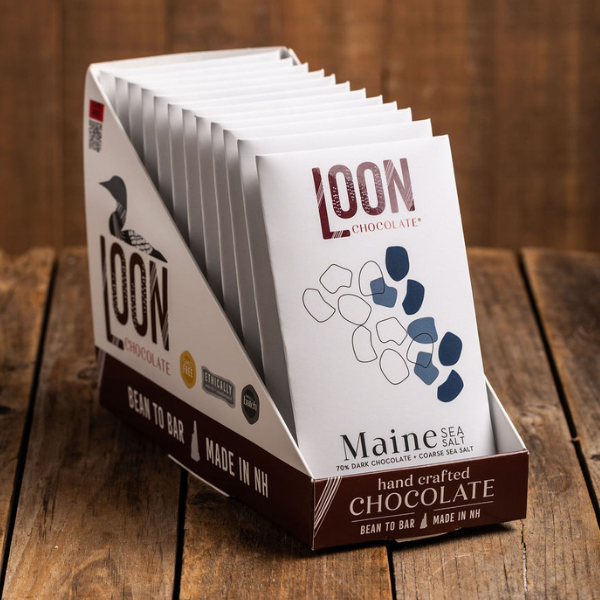 Chocolate Bar, Maine Sea Salt Dark, Loon Chocolate