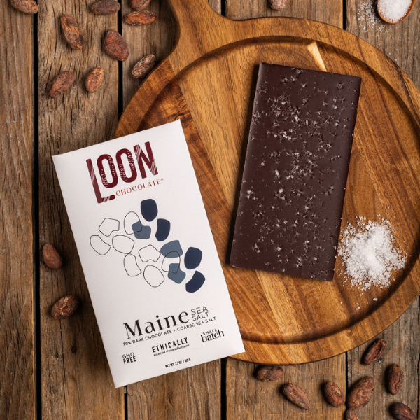Chocolate Bar, Maine Sea Salt Dark, Loon Chocolate