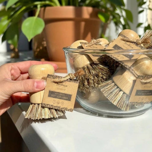 Bamboo Switch bamboo pot scrubber