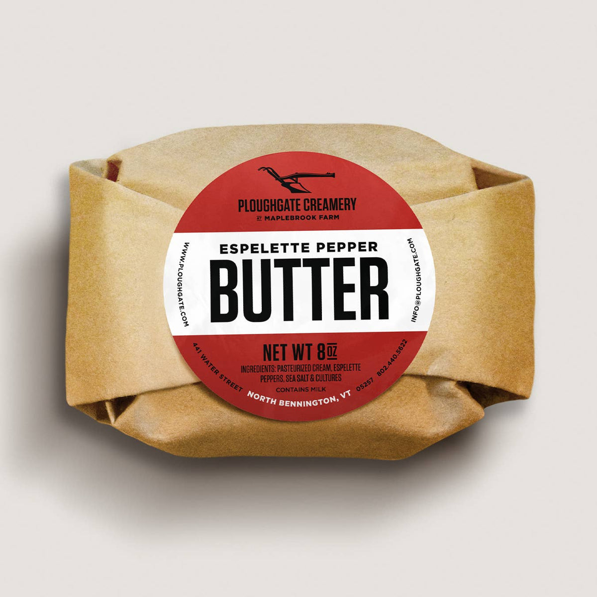 Cultured Butter, Espelette (8 oz), Ploughgate Creamery