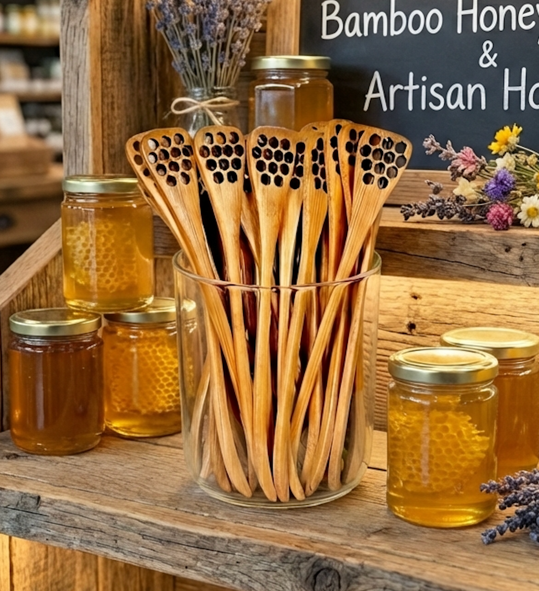Bamboo Switch bamboo honey dipper