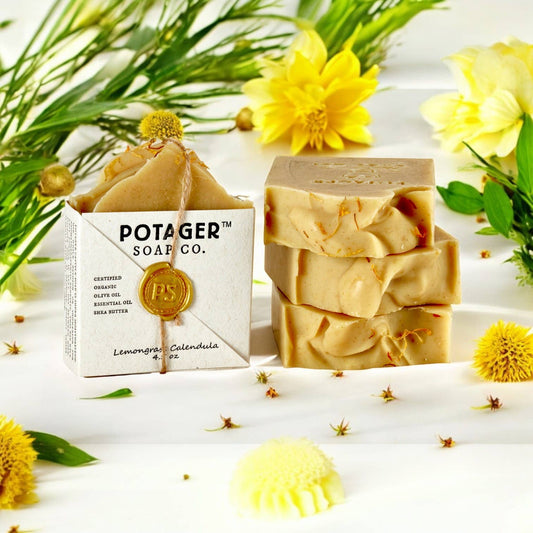 Soap - Lemongrass Calendula Bar Soap - Potager Soap Co