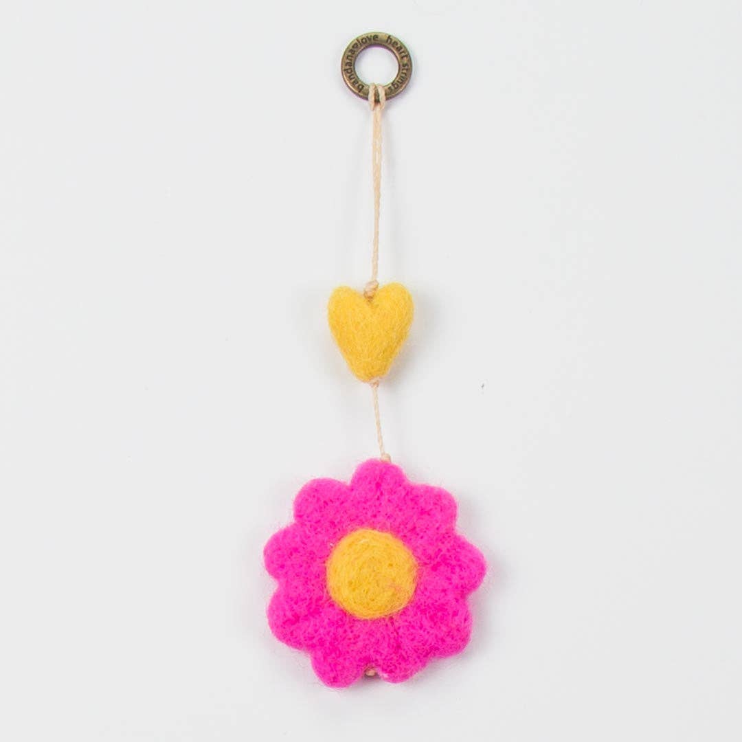 Mini Heart String, Hot Pink and Yellow Daisy, bandana love