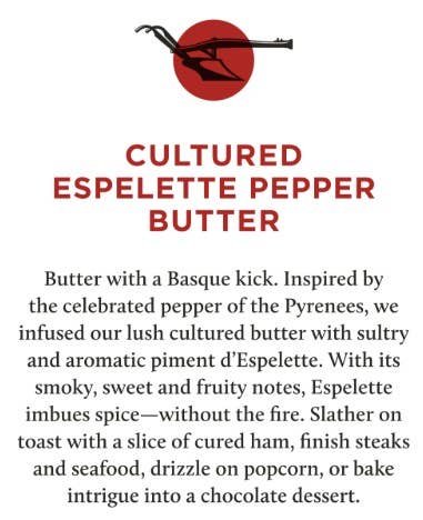 Cultured Butter, Espelette (8 oz), Ploughgate Creamery