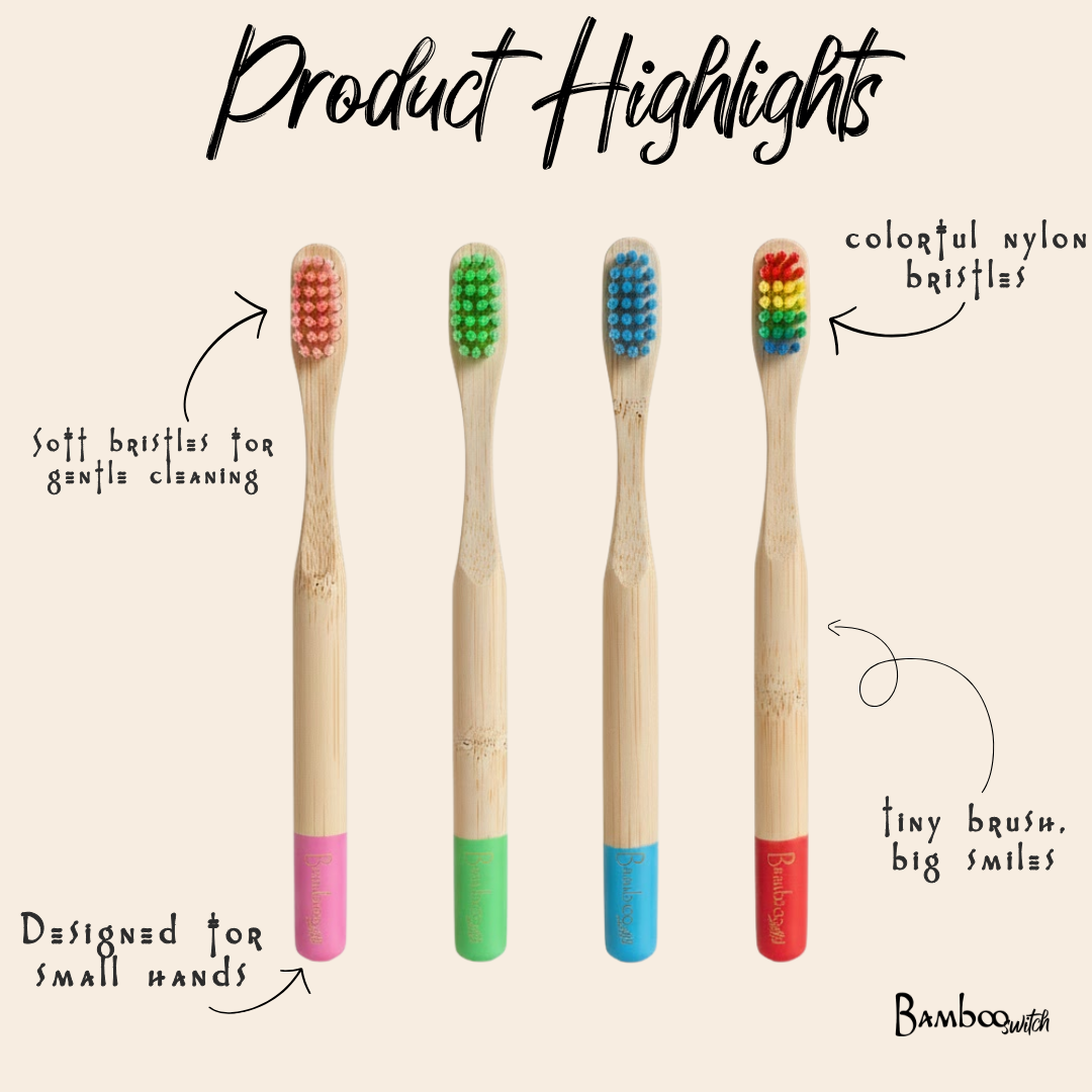 Bamboo Kids Toothbrush | Rainbow | Summer Bestseller