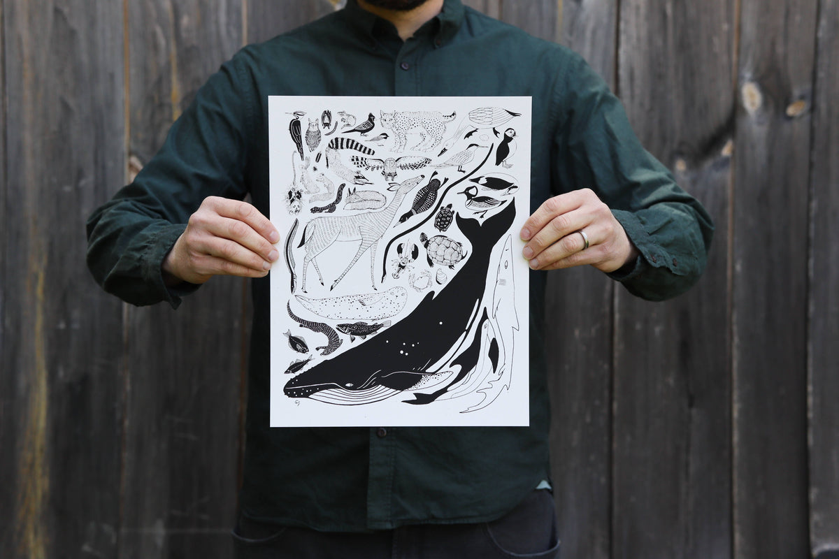 Screen Print, New England Animals, As Little Cooking as Possible
