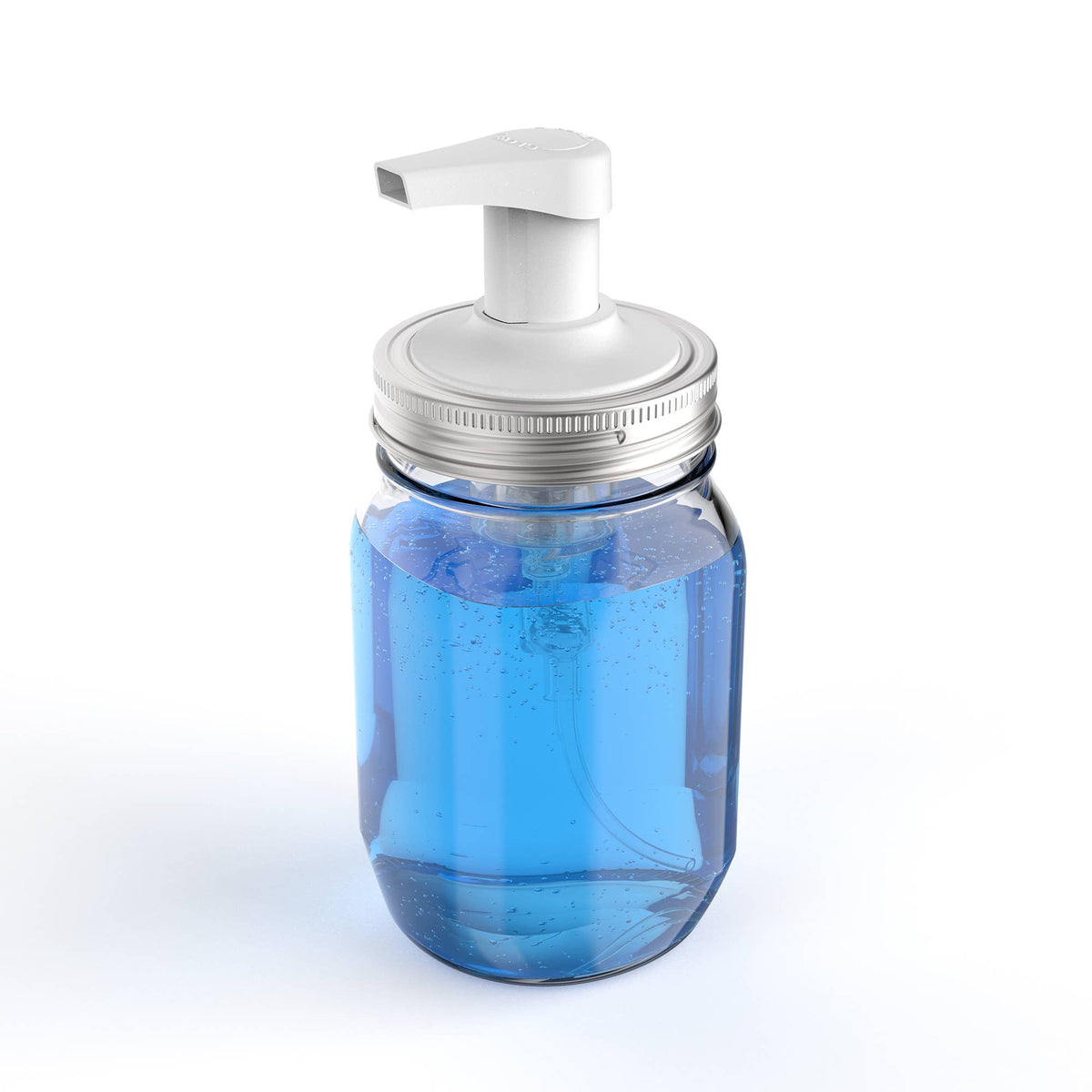 Jarware White Foaming Soap Dispenser Lid, Regular Mouth Jar