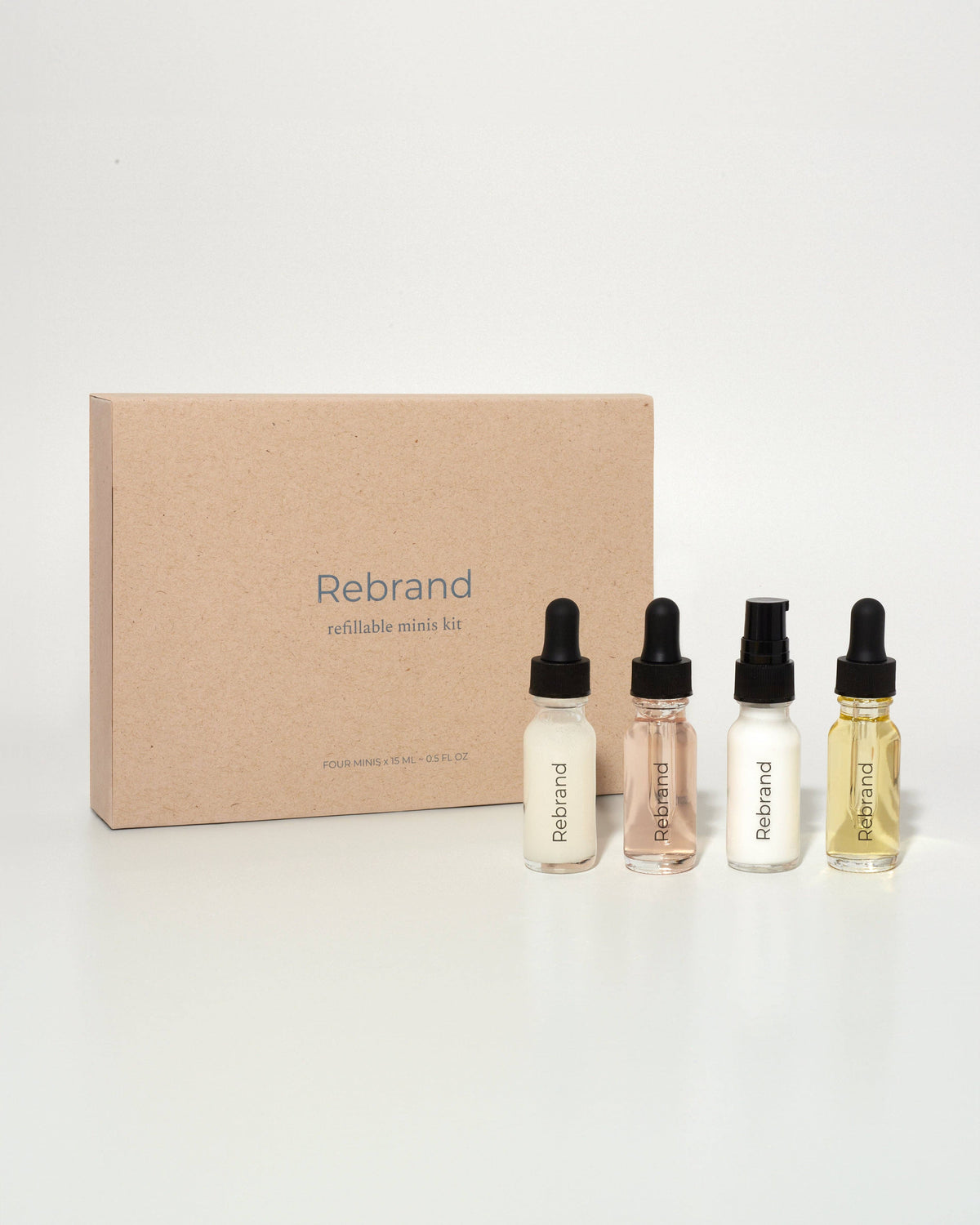Refillable Minis Kit, Rebrand Skincare