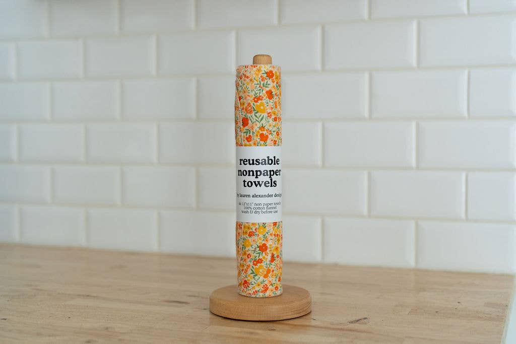Reusable Paper Towels, Retro Meadow, Lauren Alexander Designs