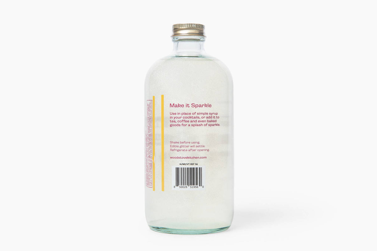 Glitter Simple Syrup with edible glitter