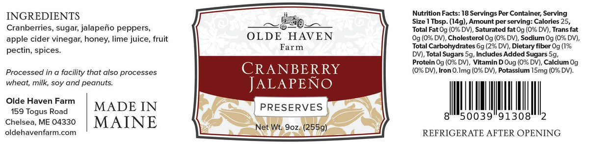 Cranberry Jalapeño Preserves