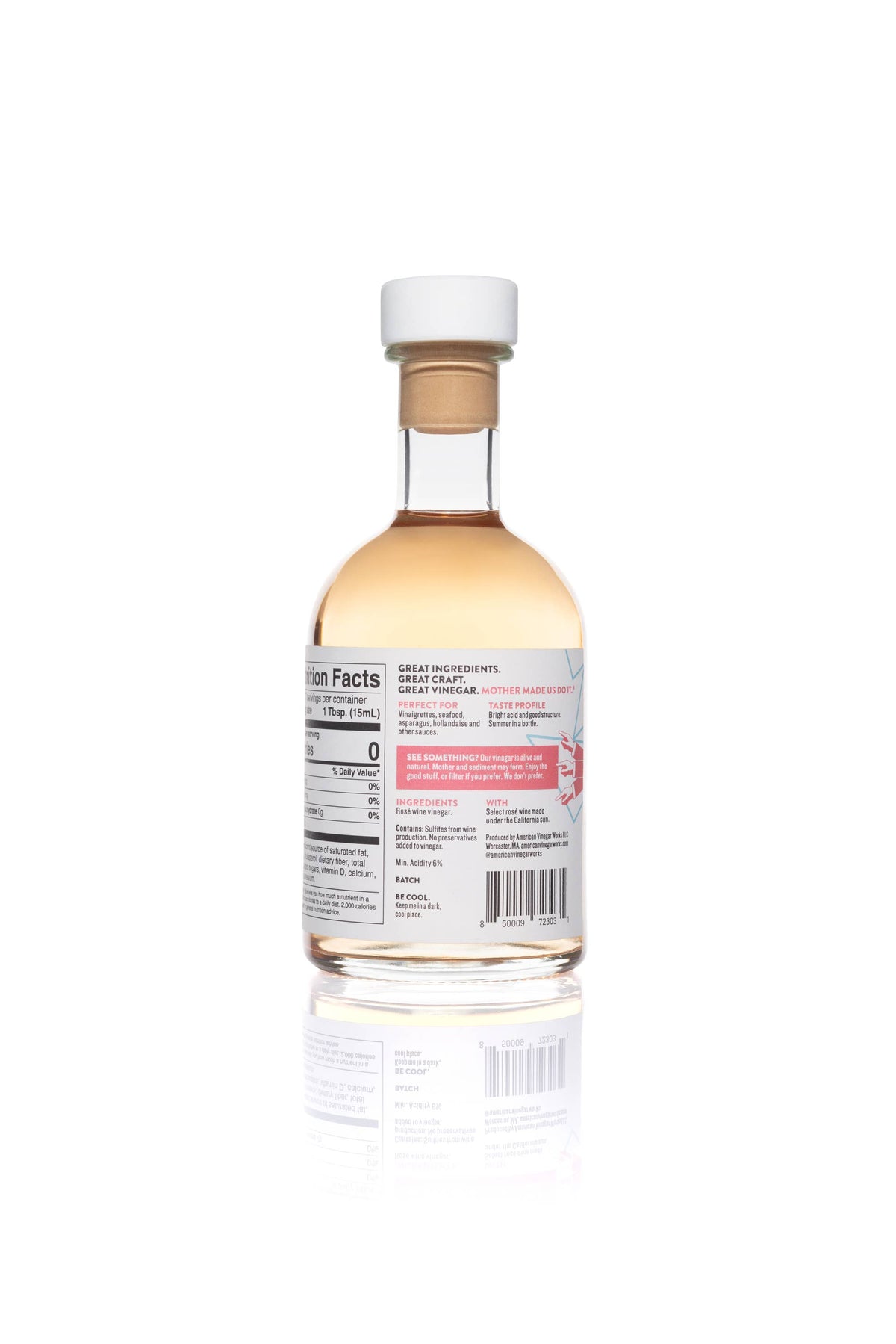 Vinegar, Pink Pacific Rose Wine, American Vinegar Works