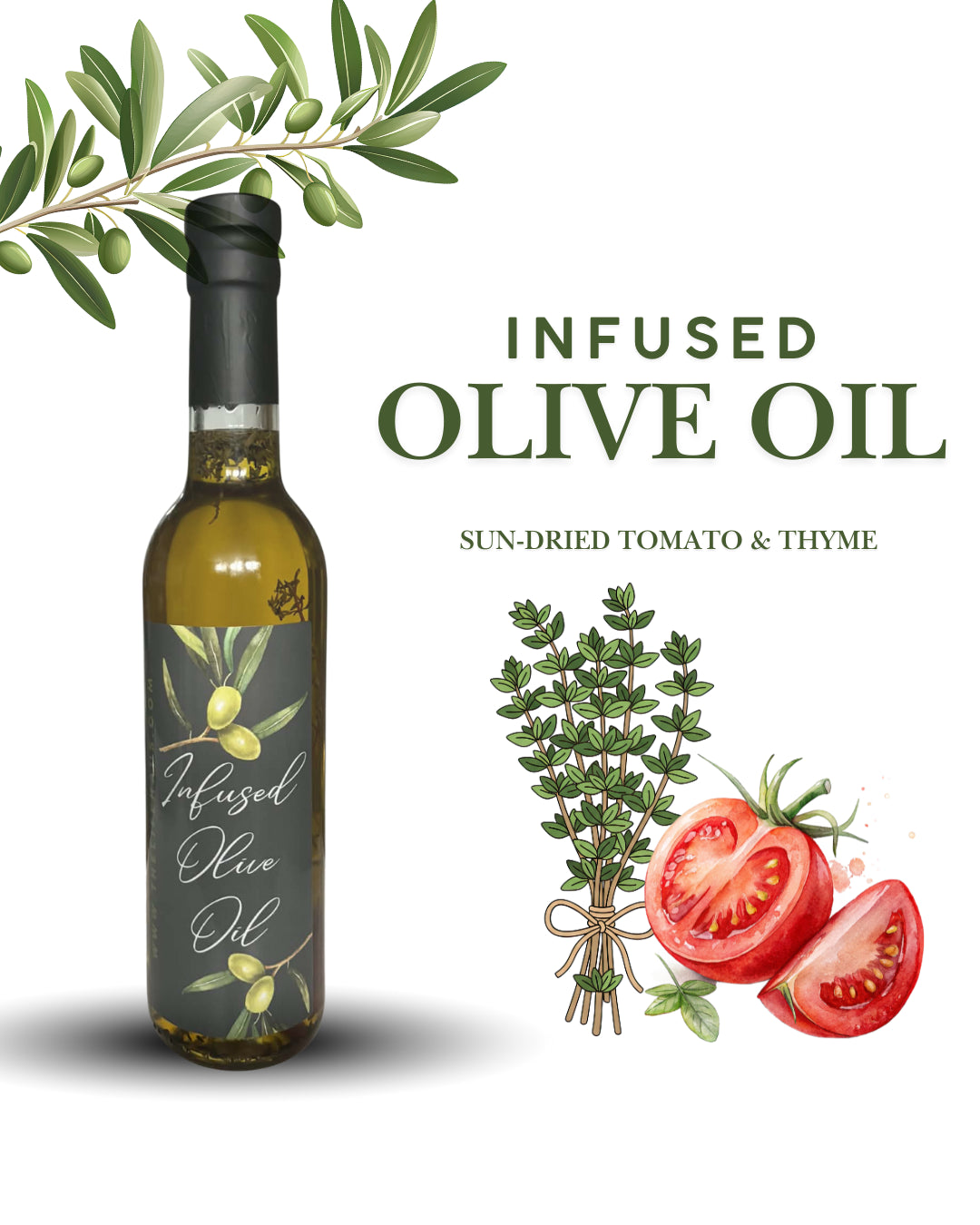 Lifehaus Sundried Tomato and Thyme Infused Olive Oil