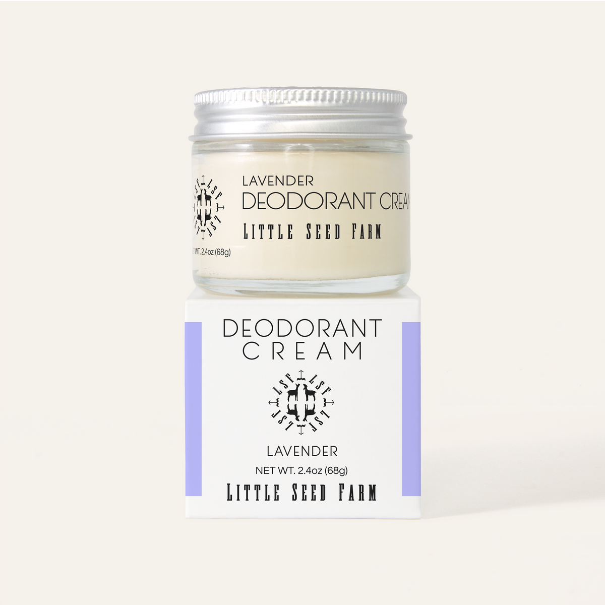 Little Seed Farm Lavender Deodorant Cream jar and box