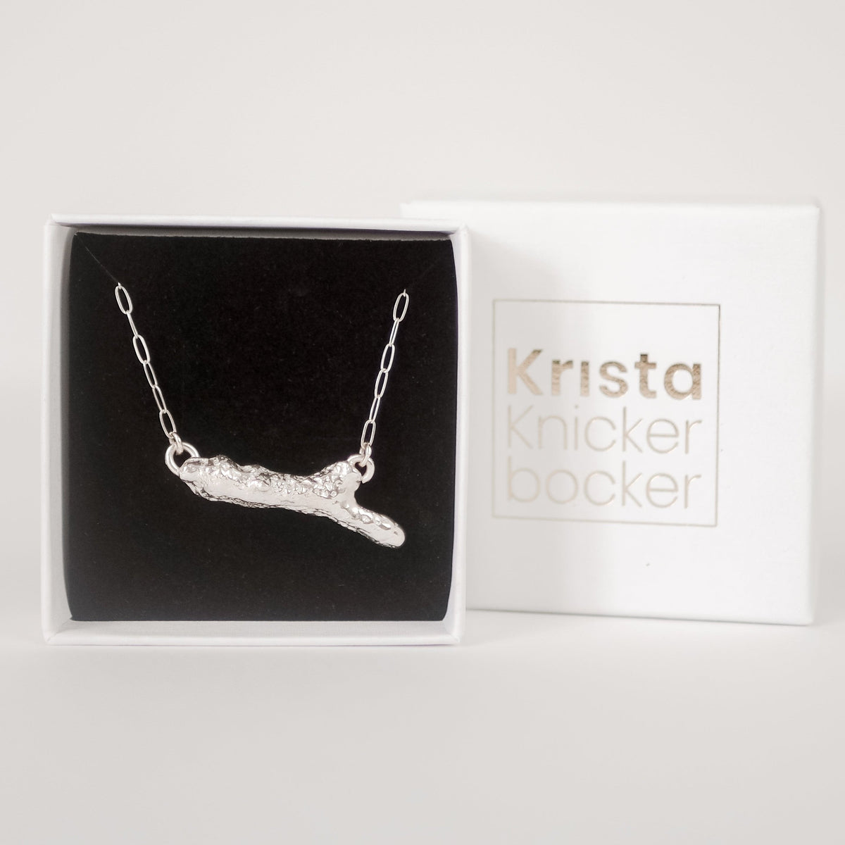 Pathfinder Stick Necklace in sterling silver, Krista Knickerbocker Designs