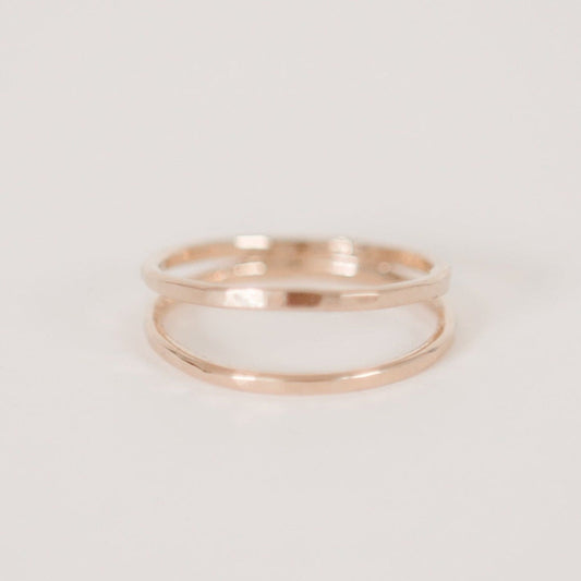 Duality Ring in 14k gold vermeil, Krista Knickerbocker Designs