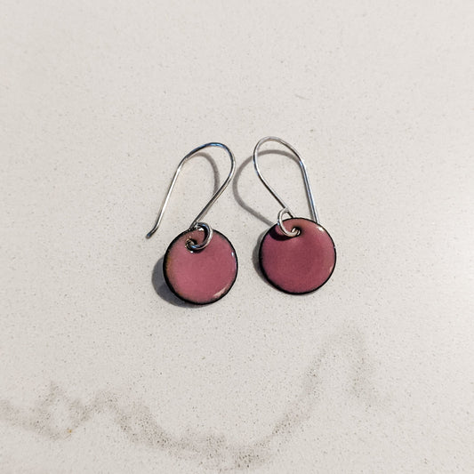 Two Tone Enamel Circle Earrings, Krista Knickerbocker Designs