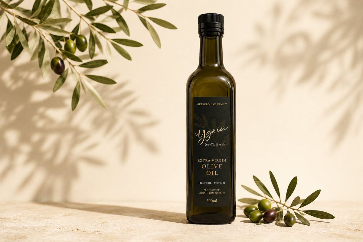 Ygeia Greek Extra Virgin Olive Oil 500 mL bottle