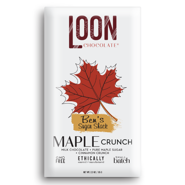 Chocolate Bar, Maple Crunch Milk, Loon Chocolate