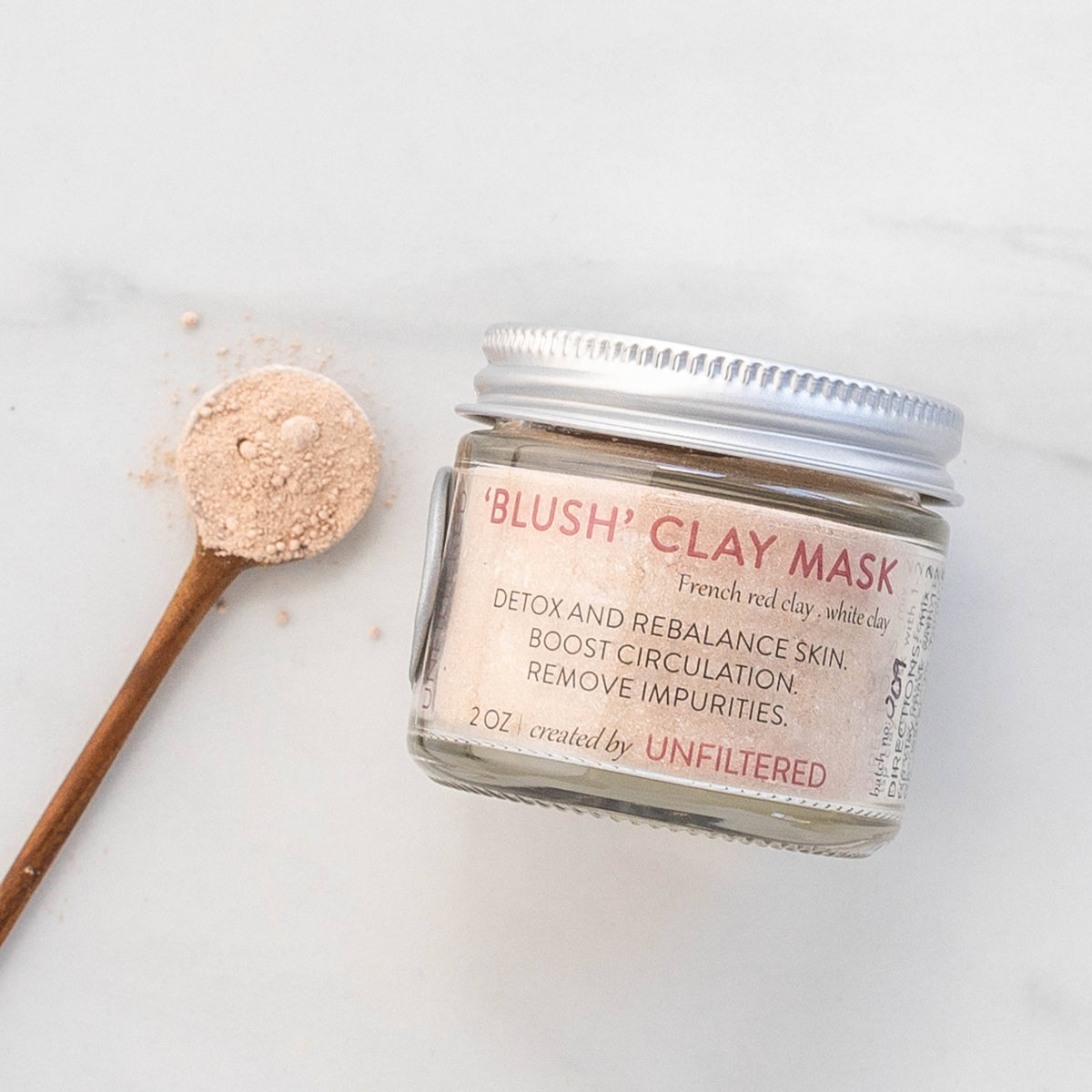 Clay Face Mask, Blush, Unfiltered Skin Care