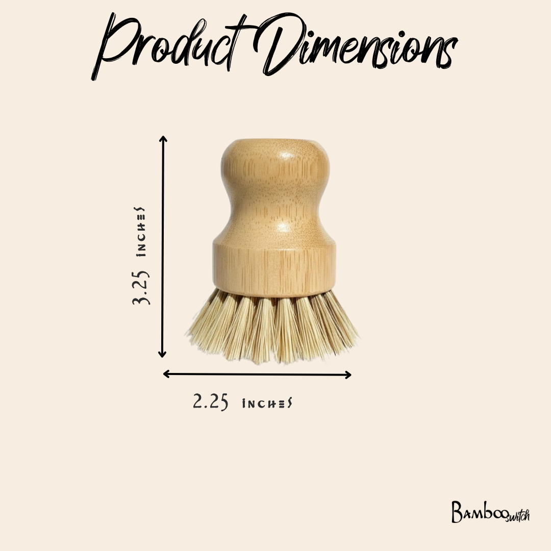 Bamboo pot scrubber
