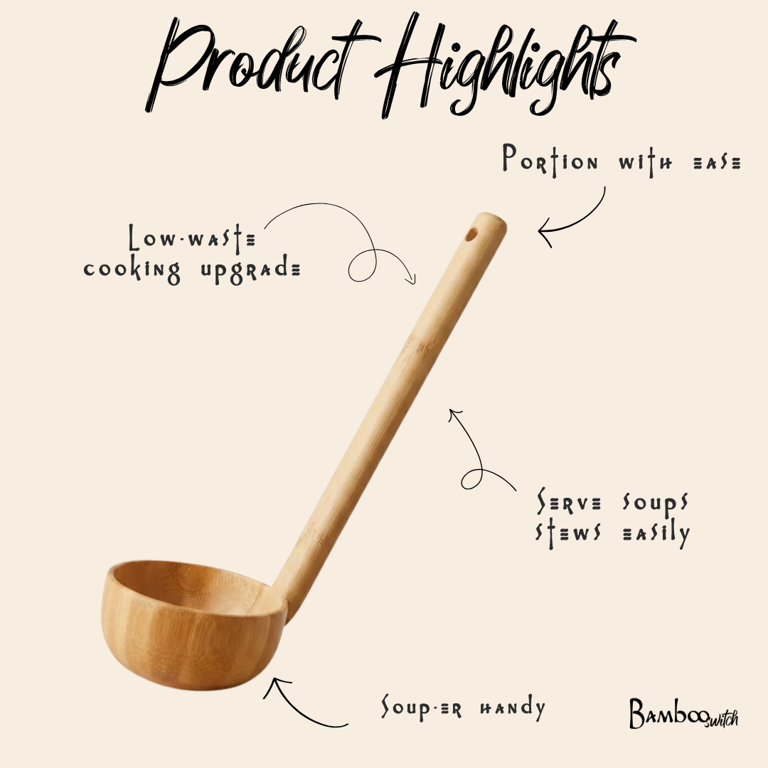 Bamboo soup ladle