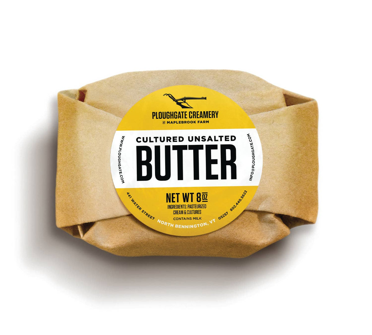 Cultured Butter, Salted (8 oz), Ploughgate Creamery
