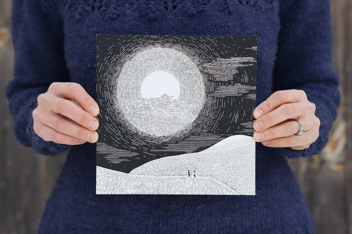 Screen Print, Full Moon, As Little Cooking as Possible