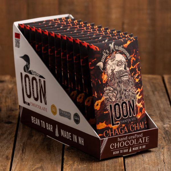 Chocolate Bar, Chaga Chai Dark, Loon Chocolate