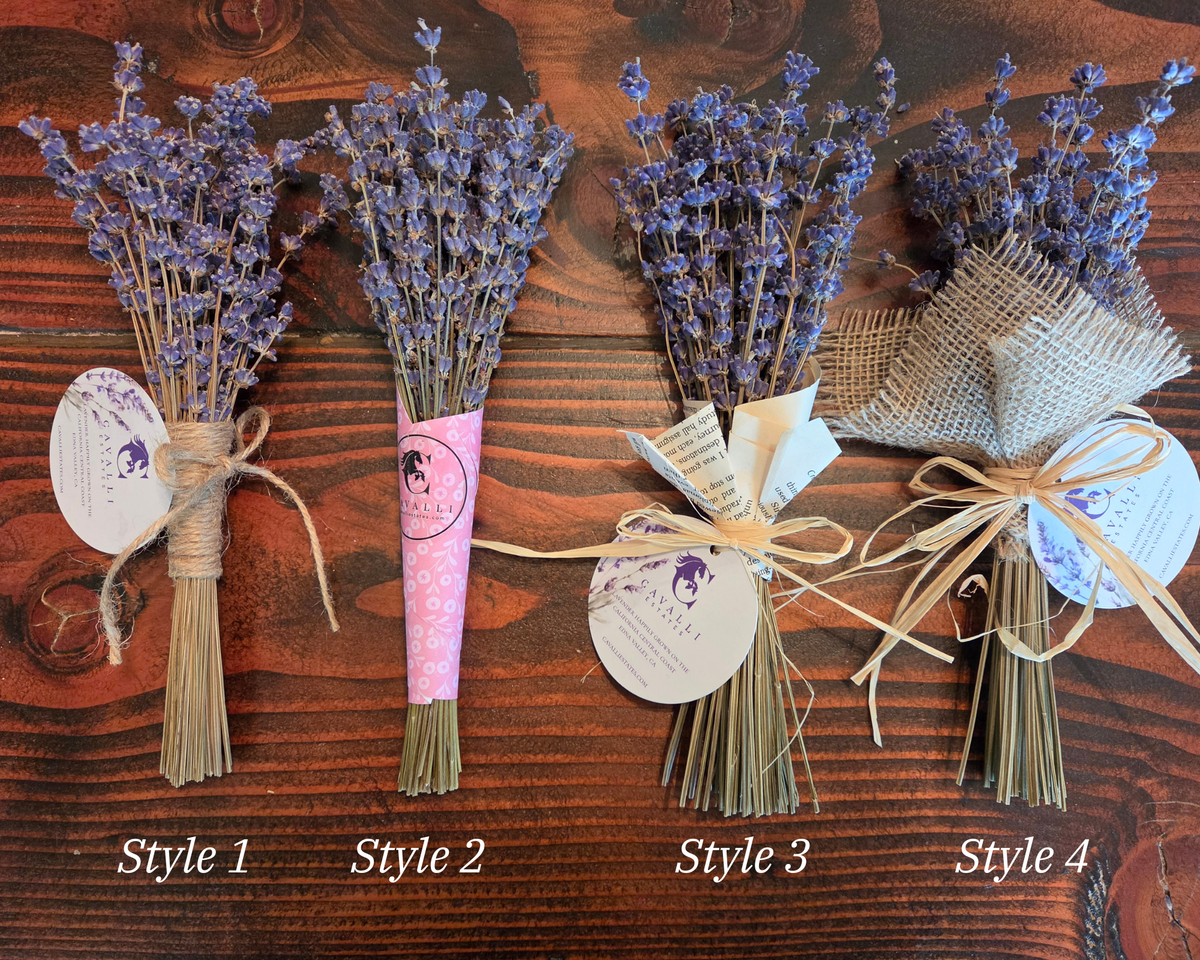 Dried Flowers, Lavender Posies (Mini), Cavalli Farms