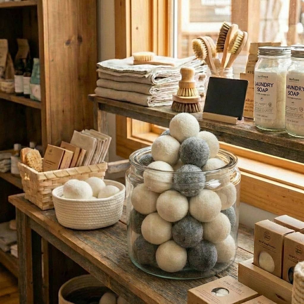 Bamboo Switch New Zealand wool dryer balls