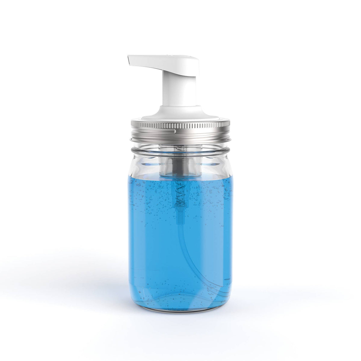 Jarware White Foaming Soap Dispenser Lid, Regular Mouth Jar
