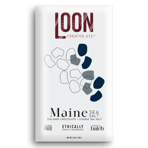 Chocolate Bar, Maine Sea Salt Dark, Loon Chocolate