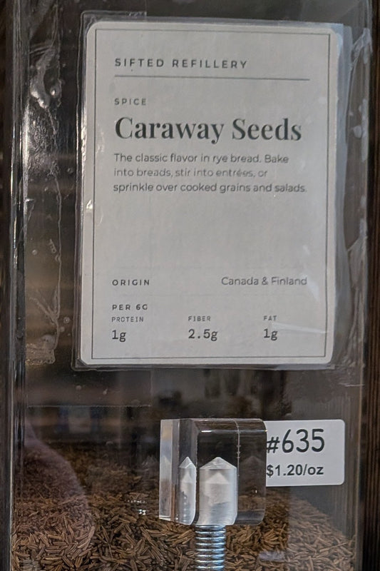 Caraway Seeds, Whole, Organic in the Sifted Refillery bulk bin
